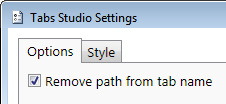 Remove path from tab name option