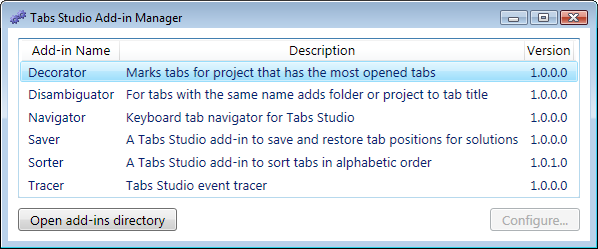 Open add-ins directory button in the Add-ins Manager dialog