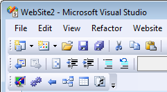 Image result for Toolbar in visual studio 2008