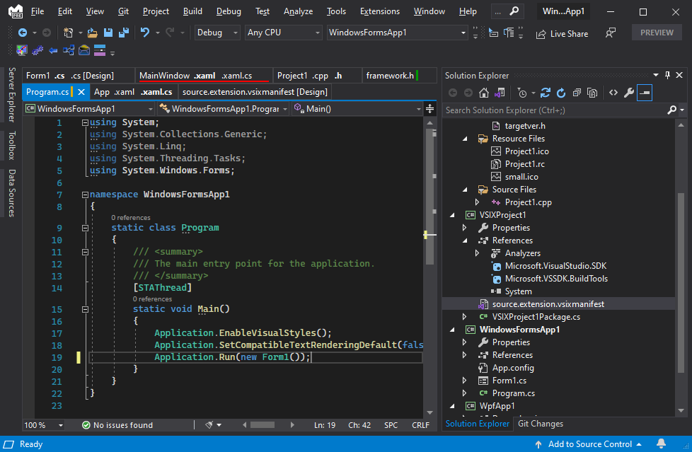 Tabs Studio in Visual Studio 2022